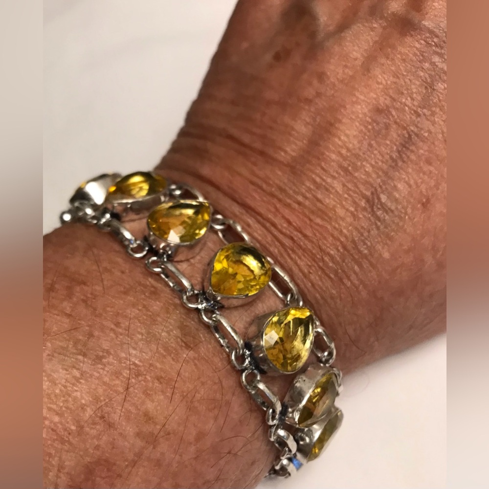 Stampd 925 Sterling Silver Citrine Bracelet